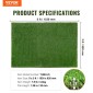 VEVOR Τεχνητό γρασίδι, 0,9 x 1,5 m Rug Green Turf, 35mm ψεύτικο χαλάκι πόρτας Διακόσμηση γκαζόν εξωτερικού χώρου, εύκολο να καθαριστεί με οπές αποστράγγισης, ιδανικό για πατάκια ξύστρα για σκύλους εσωτερικού χώρου εισόδου πολλαπλών χρήσεων