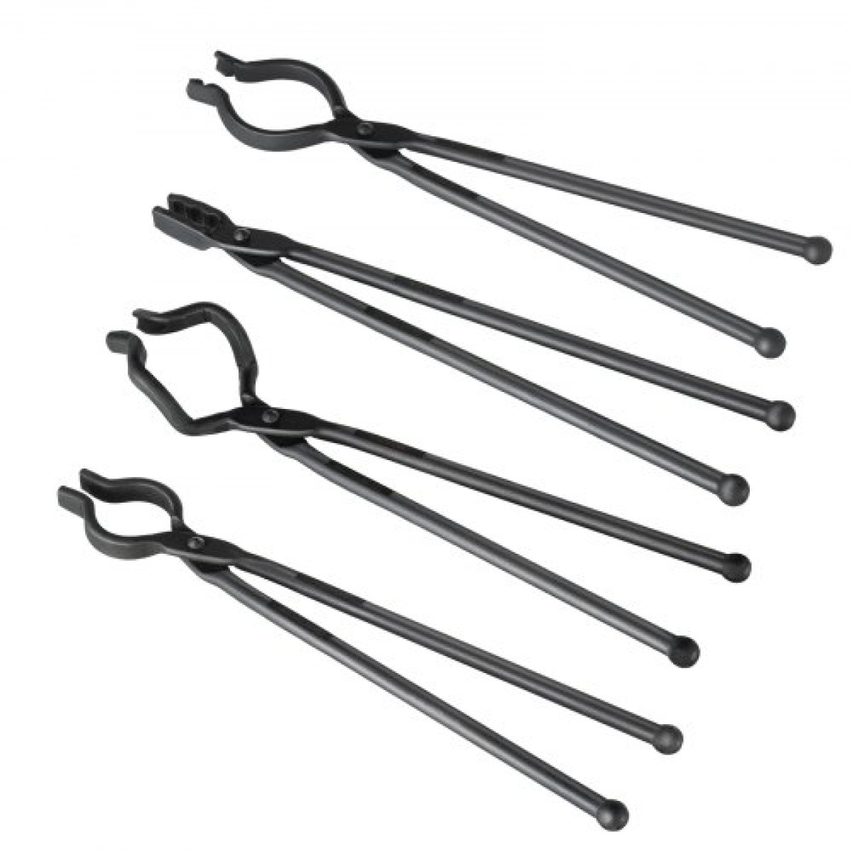 Λαβίδες VEVOR Blacksmith, 45,7 cm 4 ΤΕΜ., λαβίδες V-Bit Bolt, Wolf Jaw Tongs, Z V-Bit Tongs and Gripping Tongs, Carbon Steel Forge Tongs με ατσάλινα πριτσίνια, για αρχάριους και έμπειρους σιδηρουργούς, λεπίδες