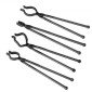 Λαβίδες VEVOR Blacksmith, 45,7 cm 4 ΤΕΜ., λαβίδες V-Bit Bolt, Wolf Jaw Tongs, Z V-Bit Tongs and Gripping Tongs, Carbon Steel Forge Tongs με ατσάλινα πριτσίνια, για αρχάριους και έμπειρους σιδηρουργούς, λεπίδες