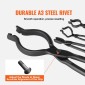 Λαβίδες VEVOR Blacksmith, 45,7 cm 4 ΤΕΜ., λαβίδες V-Bit Bolt, Wolf Jaw Tongs, Z V-Bit Tongs and Gripping Tongs, Carbon Steel Forge Tongs με ατσάλινα πριτσίνια, για αρχάριους και έμπειρους σιδηρουργούς, λεπίδες