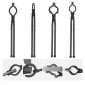 Λαβίδες VEVOR Blacksmith, 45,7 cm 4 ΤΕΜ., λαβίδες V-Bit Bolt, Wolf Jaw Tongs, Z V-Bit Tongs and Gripping Tongs, Carbon Steel Forge Tongs με ατσάλινα πριτσίνια, για αρχάριους και έμπειρους σιδηρουργούς, λεπίδες