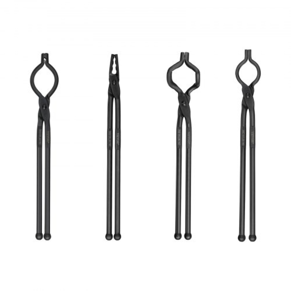 Λαβίδες VEVOR Blacksmith, 45,7 cm 4 ΤΕΜ., λαβίδες V-Bit Bolt, Wolf Jaw Tongs, Z V-Bit Tongs and Gripping Tongs, Carbon Steel Forge Tongs με ατσάλινα πριτσίνια, για αρχάριους και έμπειρους σιδηρουργούς, λεπίδες