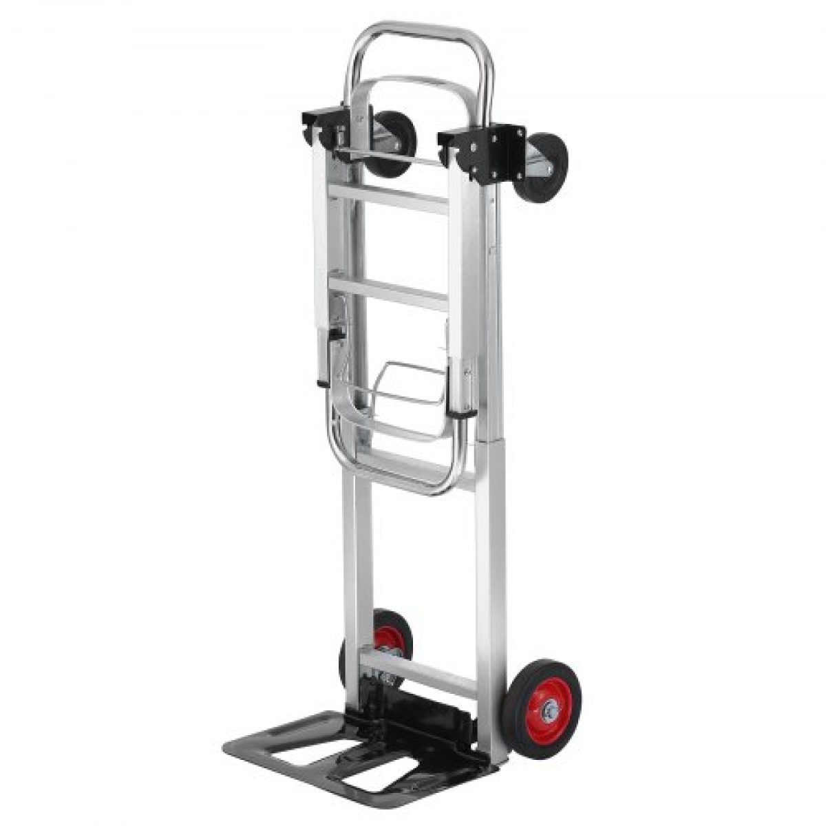 Φορτηγό αλουμινίου VEVOR, 2 σε 1, χωρητικότητα 181,4 kg, βαρέως τύπου βιομηχανικό αναδιπλούμενο αναδιπλούμενο φορτηγό χειρός και κούκλα, καροτσάκι χρησιμότητας Μετατρέπει από φορτηγό σε καρότσι πλατφόρμας με ελαστικούς τροχούς