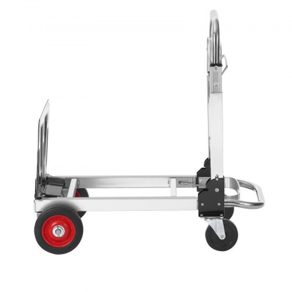 Φορτηγό αλουμινίου VEVOR, 2 σε 1, χωρητικότητα 181,4 kg, βαρέως τύπου βιομηχανικό αναδιπλούμενο αναδιπλούμενο φορτηγό χειρός και κούκλα, καροτσάκι χρησιμότητας Μετατρέπει από φορτηγό σε καρότσι πλατφόρμας με ελαστικούς τροχούς