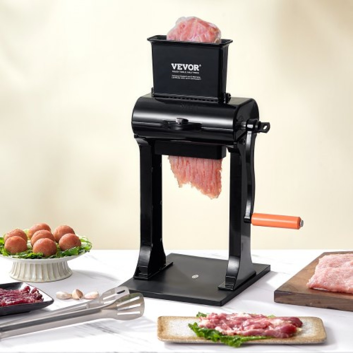 VEVOR Commercial Meat Tenderizer, Heavy Duty Inox Inox Steel Meat Tenderizer Machine, Quick and Easy Manual Operation Kitchen Tool, Θύρα τροφοδοσίας 14,7 cm για βόειο κρέας, γαλοπούλα, κοτόπουλο, χοιρινό, μπριζόλα και ψάρι
