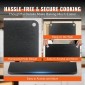 VEVOR Pizza Steel, 40,6 x 36,8 x 1 cm Πιάτο Pizza Pizza για φούρνο, Πέτρα ψησίματος για πίτσα από ανθρακοχάλυβα με 20 φορές υψηλότερη αγωγιμότητα, βαρέως τύπου ταψί πίτσας για εξωτερική σχάρα, εσωτερικός φούρνος