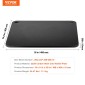 VEVOR Pizza Steel, 40,6 x 36,8 x 1 cm Πιάτο Pizza Pizza για φούρνο, Πέτρα ψησίματος για πίτσα από ανθρακοχάλυβα με 20 φορές υψηλότερη αγωγιμότητα, βαρέως τύπου ταψί πίτσας για εξωτερική σχάρα, εσωτερικός φούρνος