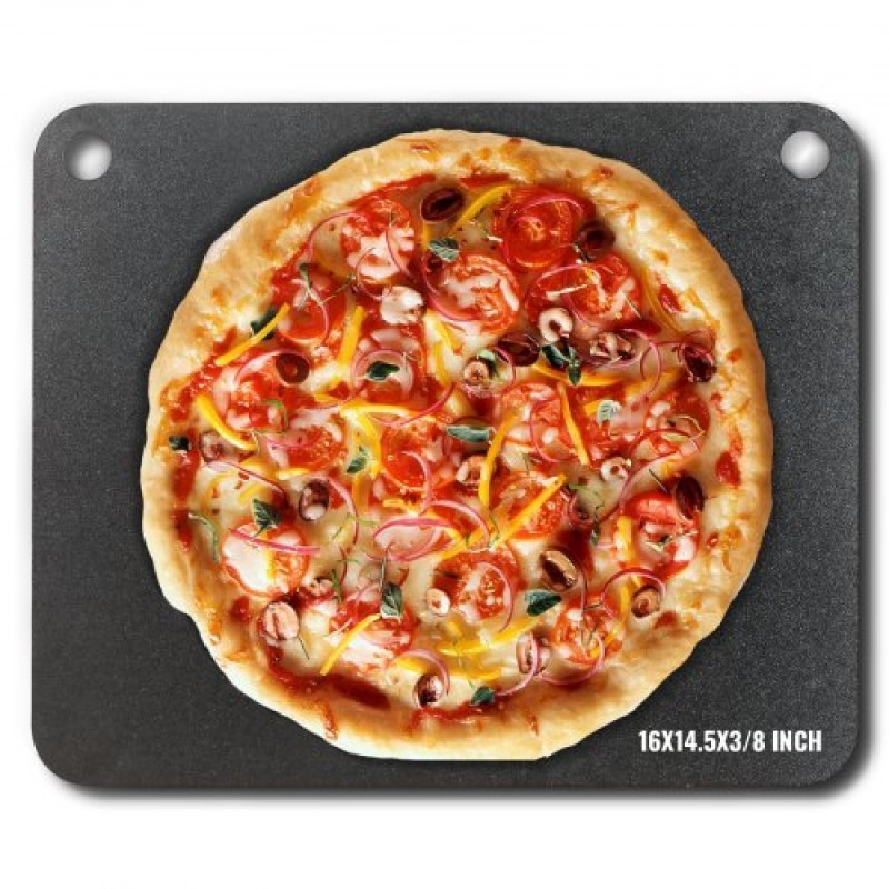 VEVOR Pizza Steel, 40,6 x 36,8 x 1 cm Πιάτο Pizza Pizza για φούρνο, Πέτρα ψησίματος για πίτσα από ανθρακοχάλυβα με 20 φορές υψηλότερη αγωγιμότητα, βαρέως τύπου ταψί πίτσας για εξωτερική σχάρα, εσωτερικός φούρνος