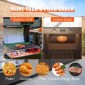 VEVOR Pizza Steel, 20" x 14" x 3/8" Ατσάλινο πιάτο πίτσας για φούρνο, πέτρα ψησίματος πίτσας από ανθρακούχο χάλυβα με 20 φορές υψηλότερη αγωγιμότητα, βαρέως τύπου τηγάνι πίτσας ανθεκτικό στη σκουριά για εξωτερική σχάρα, εσωτερικός φούρνος