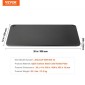 VEVOR Pizza Steel, 20" x 14" x 3/8" Ατσάλινο πιάτο πίτσας για φούρνο, πέτρα ψησίματος πίτσας από ανθρακούχο χάλυβα με 20 φορές υψηλότερη αγωγιμότητα, βαρέως τύπου τηγάνι πίτσας ανθεκτικό στη σκουριά για εξωτερική σχάρα, εσωτερικός φούρνος