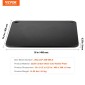 VEVOR Pizza Steel, 16" x 14,5" x 1/4" Πιάτο Pizza Pizza για φούρνο, Πέτρα ψησίματος από ανθρακοχάλυβα με 20 φορές υψηλότερη αγωγιμότητα, βαρέως τύπου ταψί πίτσας για εξωτερική σχάρα, εσωτερικός φούρνος