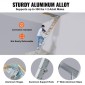 VEVOR Attic Ladder Πτυσσόμενη, χωρητικότητα 158,8 kg, 57,15 cm x 160 cm, προέκταση αλουμινίου πολλαπλών χρήσεων, ελαφριά και φορητή, ταιριάζει σε ύψη οροφής 2,9 m-3,7 m, άνετη πρόσβαση στη σοφίτα σας Standard