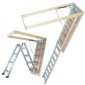 VEVOR Attic Ladder Πτυσσόμενη, χωρητικότητα 158,8 kg, 57,15 cm x 160 cm, προέκταση αλουμινίου πολλαπλών χρήσεων, ελαφριά και φορητή, ταιριάζει σε ύψη οροφής 2,9 m-3,7 m, άνετη πρόσβαση στη σοφίτα σας Standard