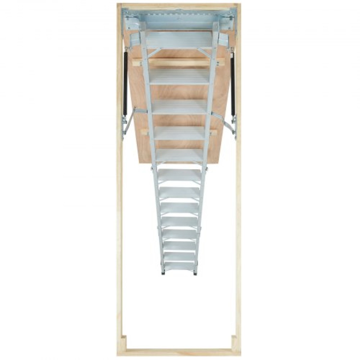 VEVOR Attic Ladder Πτυσσόμενη, χωρητικότητα 158,8 kg, 57,15 cm x 160 cm, προέκταση αλουμινίου πολλαπλών χρήσεων, ελαφριά και φορητή, ταιριάζει σε ύψη οροφής 2,9 m-3,7 m, άνετη πρόσβαση στη σοφίτα σας Standard
