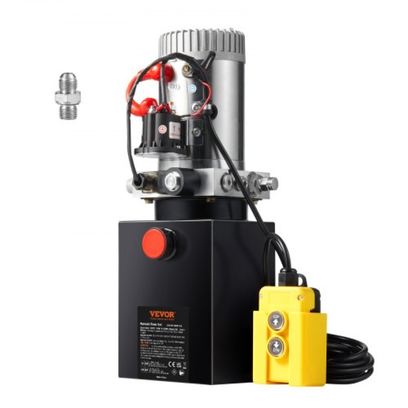 VEVOR Hydraulic Pump 8 Quart/7,6 L Single Acting Dump Trailer Pump Μονάδα ισχύος DC 12V