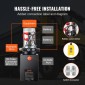 VEVOR Hydraulic Pump, 6 Quart Hydraulic Power Unit, Double Acting Dump Trailer Pump, 0,91 GPM Ρυθμός ροής, 3200 PSI Max Relief Pressure, DC 12V Hydraulic Pump for Dump Trailer Car Lifting