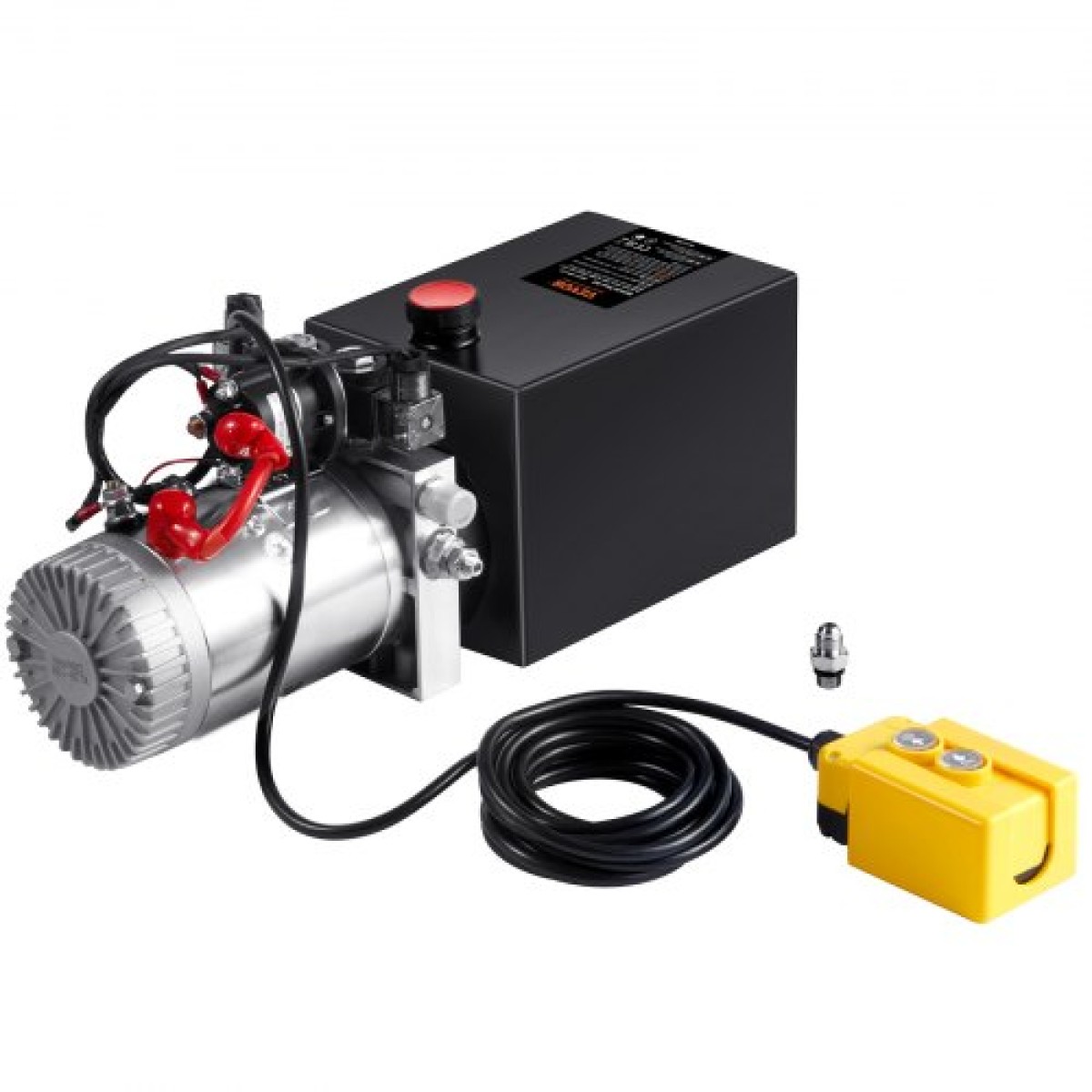 VEVOR Hydraulic Pump, 6 Quart Hydraulic Power Unit, Double Acting Dump Trailer Pump, 0,91 GPM Ρυθμός ροής, 3200 PSI Max Relief Pressure, DC 12V Hydraulic Pump for Dump Trailer Car Lifting