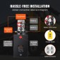 VEVOR Hydraulic Pump, 15 Quart Hydraulic Power Unit, Double Acting Dump Trailer Pump, 0,91 GPM Rate Flow, 3200 PSI Max Relief Pressure, DC 12V Hydraulic Pump for Dump Trailer Car Lifting