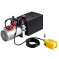 VEVOR Hydraulic Pump, 8 Quart Hydraulic Power Unit, Double Acting Dump Trailer Pump, 0,91 GPM Rate Flow, 3200 PSI Max Relief Pressure, DC 12V Hydraulic Pump for Dump Trailer Car Lifting