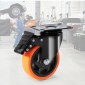 Τροχοί VEVOR Caster, 10,1 cm Περιστρεφόμενοι τροχοί πλάκας, Σετ 4, με Ασφάλεια A/B Κλείδωμα Χωρίς Θόρυβο Ζάντες PVC, Βαρέως τύπου 158,8 kg Χωρητικότητα φόρτωσης ανά τροχό, Τροχοί χωρίς σήμανση για έπιπλα καροτσιού Πάγκος εργασίας