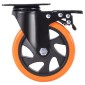 Τροχοί VEVOR Caster, 12,7 cm Περιστρεφόμενοι τροχοί πλάκας, Σετ 4, με Ασφάλεια A/B Κλείδωμα Χωρίς Θόρυβο Ζάντες PVC, Βαρέως τύπου 204,1 kg Χωρητικότητα φόρτωσης ανά τροχό, Τροχοί χωρίς σήμανση για έπιπλα καροτσιού Πάγκος εργασίας