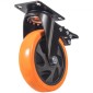 Τροχοί VEVOR Caster, 12,7 cm Περιστρεφόμενοι τροχοί πλάκας, Σετ 4, με Ασφάλεια A/B Κλείδωμα Χωρίς Θόρυβο Ζάντες PVC, Βαρέως τύπου 204,1 kg Χωρητικότητα φόρτωσης ανά τροχό, Τροχοί χωρίς σήμανση για έπιπλα καροτσιού Πάγκος εργασίας