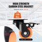 Τροχοί VEVOR Caster, 5,1 cm Περιστρεφόμενοι τροχοί πλάκας, σετ 4, με διπλό κλείδωμα ασφαλείας χωρίς θόρυβο, ζάντες PVC, βαρέως τύπου 68 kg Χωρητικότητα φόρτωσης ανά τροχό, Τροχοί χωρίς σήμανση για έπιπλα καροτσιού Πάγκος εργασίας