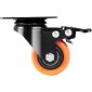 Τροχοί VEVOR Caster, 5,1 cm Περιστρεφόμενοι τροχοί πλάκας, σετ 4, με διπλό κλείδωμα ασφαλείας χωρίς θόρυβο, ζάντες PVC, βαρέως τύπου 68 kg Χωρητικότητα φόρτωσης ανά τροχό, Τροχοί χωρίς σήμανση για έπιπλα καροτσιού Πάγκος εργασίας