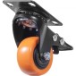 Τροχοί VEVOR Caster, 5,1 cm Περιστρεφόμενοι τροχοί πλάκας, σετ 4, με διπλό κλείδωμα ασφαλείας χωρίς θόρυβο, ζάντες PVC, βαρέως τύπου 68 kg Χωρητικότητα φόρτωσης ανά τροχό, Τροχοί χωρίς σήμανση για έπιπλα καροτσιού Πάγκος εργασίας
