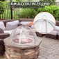 Καπάκι οθόνης VEVOR Firepit Spark, διάμετρος 40", Στρογγυλά αξεσουάρ κάλυμμα δακτυλίου πυρκαγιάς εξωτερικού χώρου, μεταλλικό κάλυμμα πυροσβεστικού λάκκου, καλύμματα πυροσβεστικών δακτυλίων από ανοξείδωτο χάλυβα που ανοίγουν εύκολα για υπαίθριες αυλές