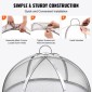Καπάκι οθόνης VEVOR Firepit Spark, διάμετρος 40", Στρογγυλά αξεσουάρ κάλυμμα δακτυλίου πυρκαγιάς εξωτερικού χώρου, μεταλλικό κάλυμμα πυροσβεστικού λάκκου, καλύμματα πυροσβεστικών δακτυλίων από ανοξείδωτο χάλυβα που ανοίγουν εύκολα για υπαίθριες αυλές