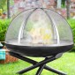 Καπάκι οθόνης VEVOR Firepit Spark, διάμετρος 40", Στρογγυλά αξεσουάρ κάλυμμα δακτυλίου πυρκαγιάς εξωτερικού χώρου, μεταλλικό κάλυμμα πυροσβεστικού λάκκου, καλύμματα πυροσβεστικών δακτυλίων από ανοξείδωτο χάλυβα που ανοίγουν εύκολα για υπαίθριες αυλές