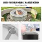 VEVOR Fire Pit Spark Screen Round 40", Ενισχυμένο μεταλλικό κάλυμμα από χάλυβα βαρέως τύπου, καπάκι εξωτερικού χώρου πυροσβεστήρων, επάνω καλύμματα οθόνης που ανοίγουν εύκολα στρογγυλά με λαβή δακτυλίου για υπαίθρια αυλή πυροσβεστήρων στην πίσω αυλή