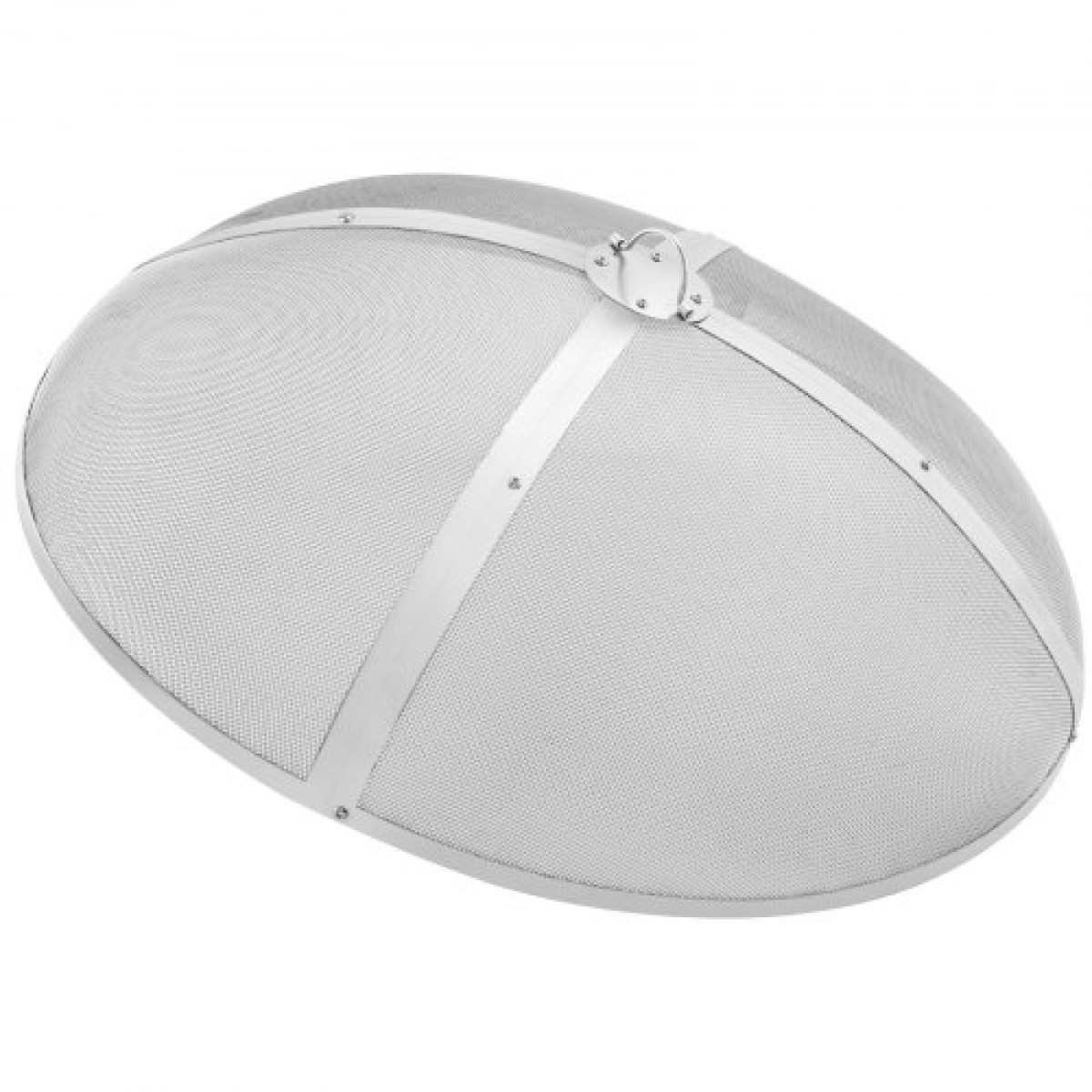 VEVOR Fire Pit Spark Screen Round 40", Ενισχυμένο μεταλλικό κάλυμμα από χάλυβα βαρέως τύπου, καπάκι εξωτερικού χώρου πυροσβεστήρων, επάνω καλύμματα οθόνης που ανοίγουν εύκολα στρογγυλά με λαβή δακτυλίου για υπαίθρια αυλή πυροσβεστήρων στην πίσω αυλή