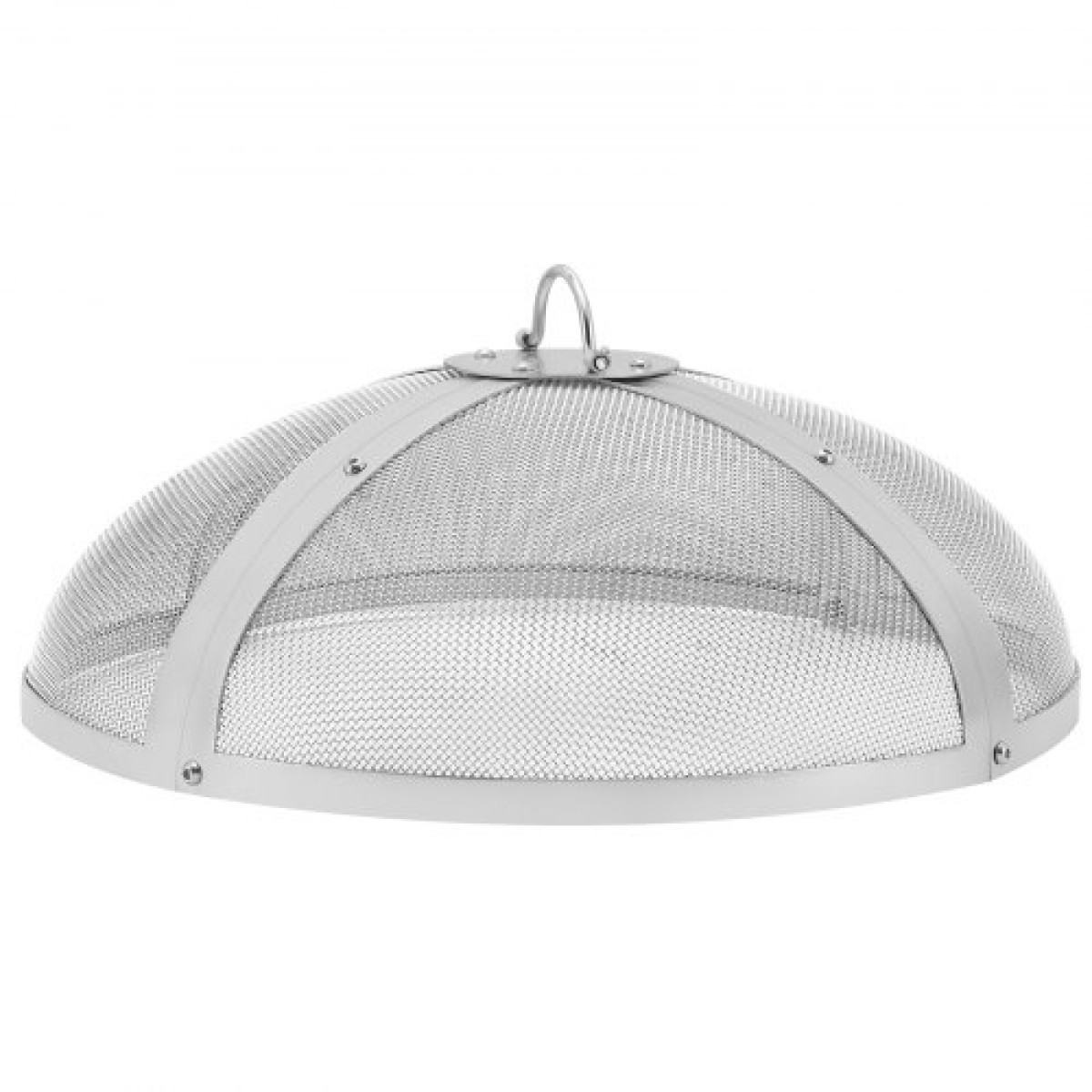 VEVOR Fire Pit Spark Screen Round 20", Ενισχυμένο μεταλλικό κάλυμμα από χάλυβα βαρέως τύπου, καπάκι εξωτερικού χώρου πυροσβεστήρων, επάνω καλύμματα οθόνης που ανοίγουν εύκολα στρογγυλά με λαβή δακτυλίου για υπαίθρια αυλή πυροσβεστήρων στην πίσω αυλή