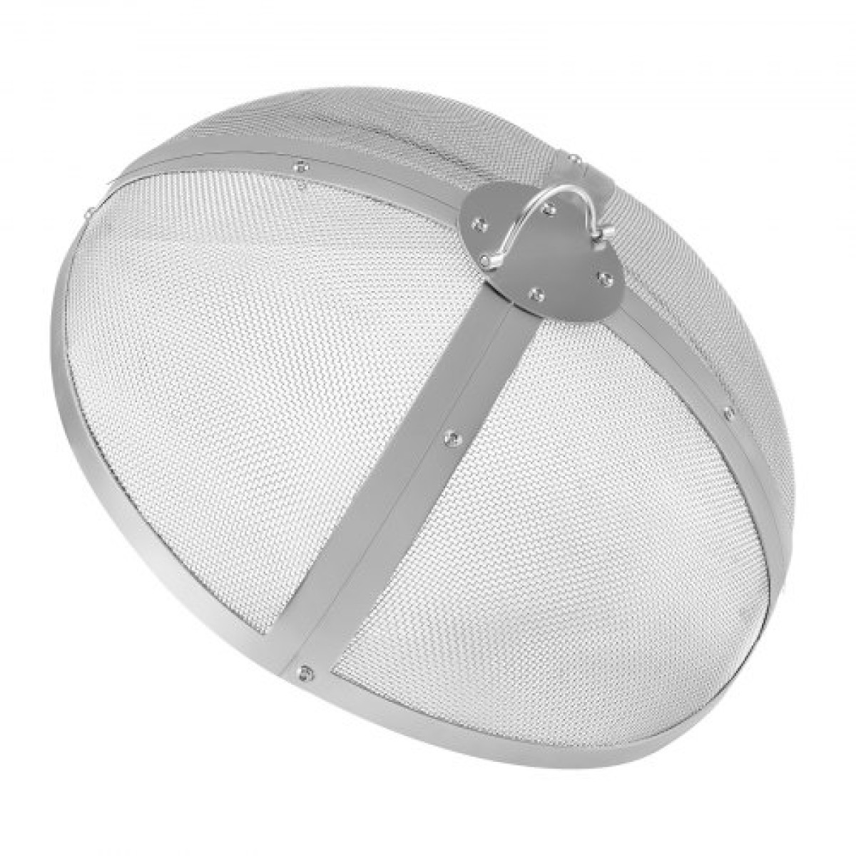 VEVOR Fire Pit Spark Screen Round 20", Ενισχυμένο μεταλλικό κάλυμμα από χάλυβα βαρέως τύπου, καπάκι εξωτερικού χώρου πυροσβεστήρων, επάνω καλύμματα οθόνης που ανοίγουν εύκολα στρογγυλά με λαβή δακτυλίου για υπαίθρια αυλή πυροσβεστήρων στην πίσω αυλή