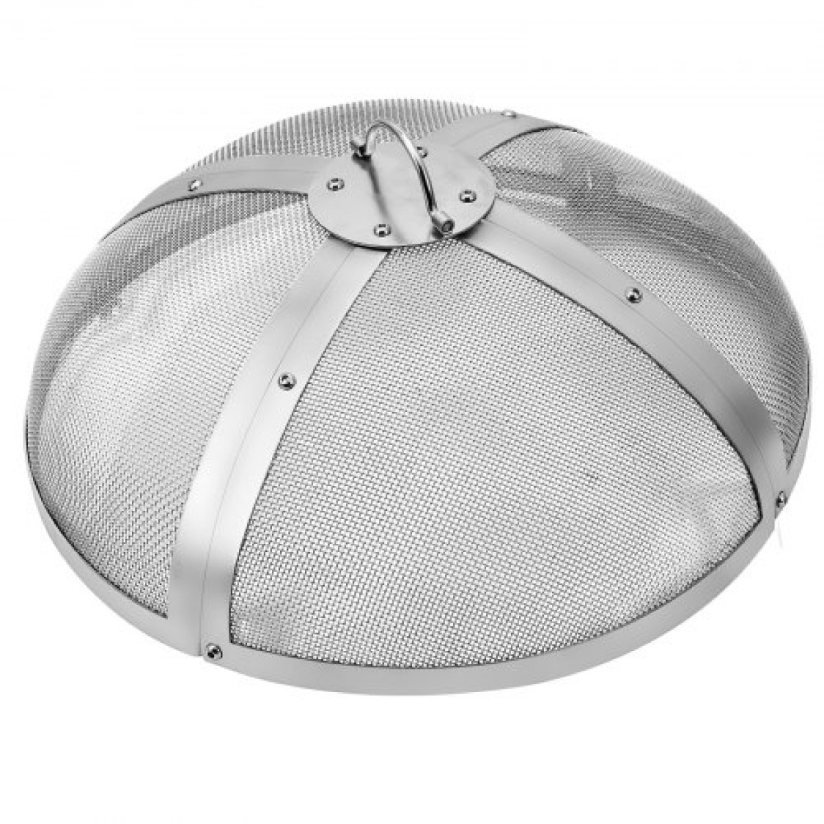 VEVOR Fire Pit Spark Screen Round 20", Ενισχυμένο μεταλλικό κάλυμμα από χάλυβα βαρέως τύπου, καπάκι εξωτερικού χώρου πυροσβεστήρων, επάνω καλύμματα οθόνης που ανοίγουν εύκολα στρογγυλά με λαβή δακτυλίου για υπαίθρια αυλή πυροσβεστήρων στην πίσω αυλή
