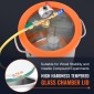 VEVOR Vacuum Chamber Tempered Glass Lid Vacuum 11,4 L Θάλαμος απαέρωσης Σιλικόνη