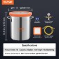 VEVOR Vacuum Chamber Tempered Glass Lid Vacuum 11,4 L Θάλαμος απαέρωσης Σιλικόνη