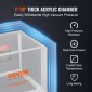 Θάλαμος κενού VEVOR 7.6L, αναβαθμισμένος θάλαμος απαερίωσης κενού πολλαπλών χρήσεων ακρυλικός, διαφανής θάλαμος κενού, για απαέρωση ρητίνης, απαέρωση γέλης πυριτίου, απαέρωση γύψου και εξαγωγή κενού