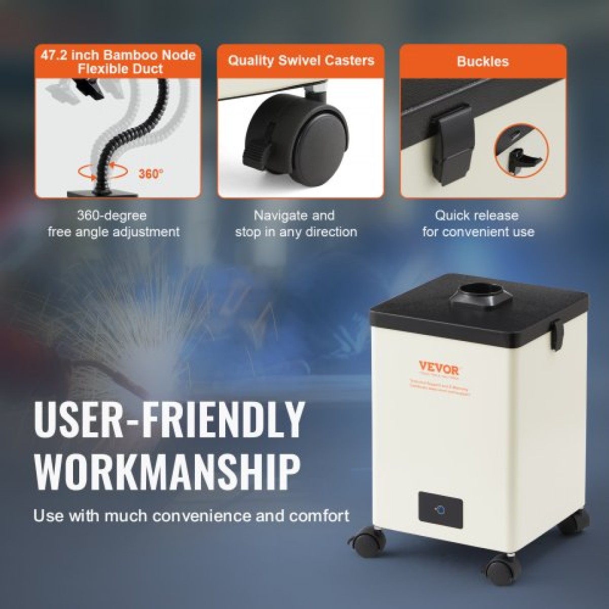 VEVOR 150W Soldering Fume Smoke Extractor Φίλτρα 3 σταδίων 332 m³/h Ροή αέρα