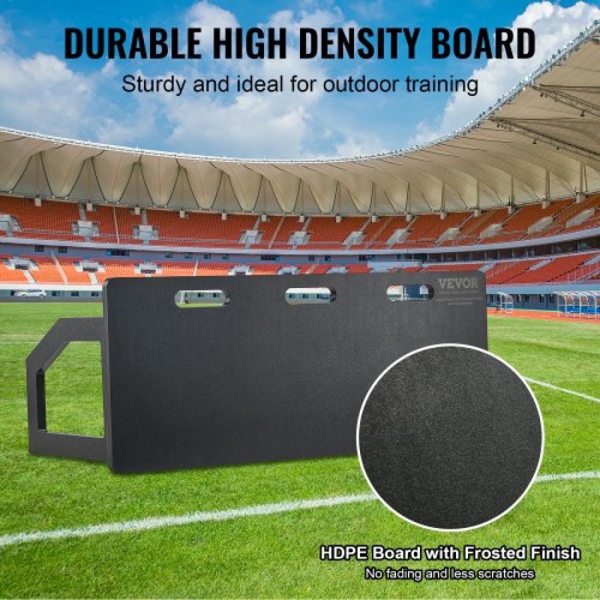 VEVOR Soccer Rebounder Board, 101,6 x 40,6 cm Φορητός τοίχος ποδοσφαίρου με 2 γωνίες αναπήδησης, αναδιπλούμενος HDPE Kickback Board, Εξοπλισμός προπόνησης ποδοσφαίρου για παιδιά και ενήλικες, Passing & Shooting Practice