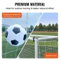 VEVOR Soccer Rebound Trainer, 8x6FT Iron Soccer Training Equipment, Sports Football Rebounder Wall με δίχτυ και γκολ διπλής όψης, ιδανικό για εξάσκηση στην πίσω αυλή, ατομική προπόνηση, πάσα