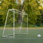 VEVOR Soccer Rebound Trainer, 8x6FT Iron Soccer Training Equipment, Sports Football Rebounder Wall με δίχτυ και γκολ διπλής όψης, ιδανικό για εξάσκηση στην πίσω αυλή, ατομική προπόνηση, πάσα