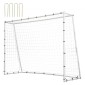 VEVOR Soccer Rebound Trainer, 8x6FT Iron Soccer Training Equipment, Sports Football Rebounder Wall με δίχτυ και γκολ διπλής όψης, ιδανικό για εξάσκηση στην πίσω αυλή, ατομική προπόνηση, πάσα