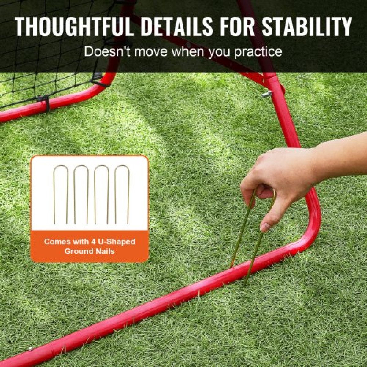 VEVOR Soccer Rebounder Rebound Net, Kick-Back 99,1x99,1 cm, Φορητά δώρα προπόνησης ποδοσφαίρου, Full Goal Net, Βοηθήματα & Εξοπλισμός για Παιδιά, Εφήβους και όλες τις ηλικίες, Εύκολη ρύθμιση & τέλεια αποθήκευση