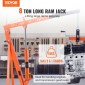 VEVOR Hydraulic Long Ram Jack, κύλινδρος ανύψωσης κινητήρα 8 τόνων με μονοέμβολη αντλία και βάση Clevis, υδραυλικός κύλινδρος εμβόλου για ανυψωτικά μηχανών ανύψωσης, υδραυλικοί γερανοί γκαράζ/καταστημάτων, μηχανικοί, αγροκτήματος