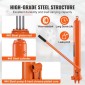 VEVOR Hydraulic Long Ram Jack, κύλινδρος ανύψωσης κινητήρα 8 τόνων με μονοέμβολη αντλία και βάση Clevis, υδραυλικός κύλινδρος εμβόλου για ανυψωτικά μηχανών ανύψωσης, υδραυλικοί γερανοί γκαράζ/καταστημάτων, μηχανικοί, αγροκτήματος