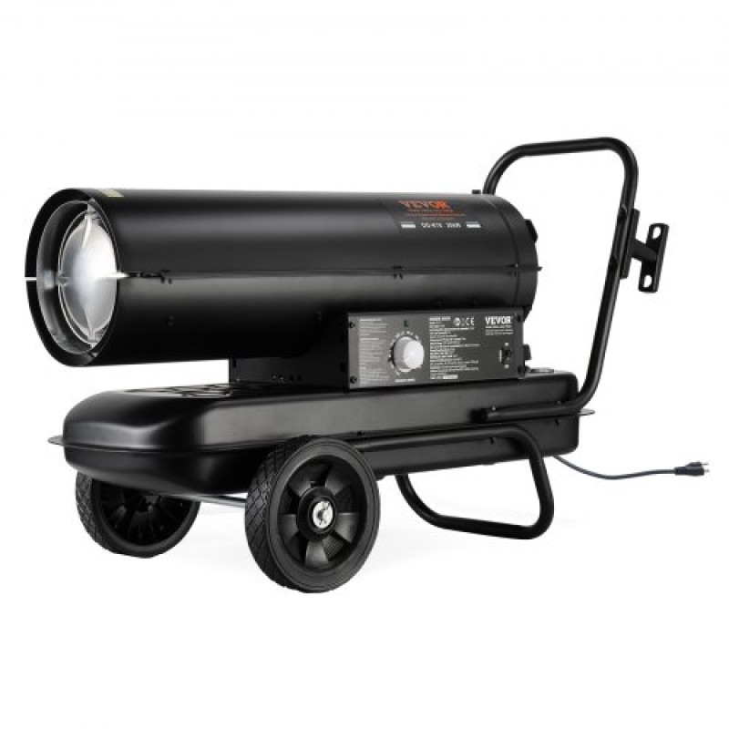 VEVOR Kerosene/Diesel Forced Air Heater, 70000Btu Torpedo Space Heater, φορητό με έλεγχο θερμοστάτη, 19L Tank Efficient Heater Kerosene Indoor/Eξωτερικό για το σπίτι, εργοτάξιο, βιομηχανικό, εργαστήρια, μαύρο