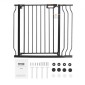 VEVOR Baby Gate, 29,5"-37" Extra Wide, 30" High, Dog Gate για τις σκάλες Πόρτες και το σπίτι, Easy Step Walk Thru Auto Close Child Gate Πόρτα ασφαλείας για κατοικίδια με κιτ τοποθέτησης πίεσης και κιτ τοποθέτησης στον τοίχο, μαύρο